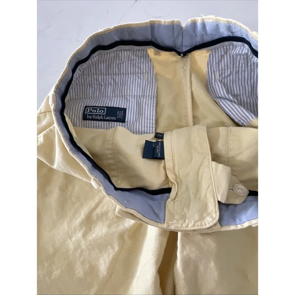 Polo‎ Ralph Lauren Shorts 33 Butter Yellow Classic Fit Chino Casual Preppy Dad